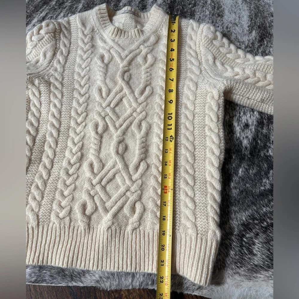 J. Crew Wallace and Barnes Shetland Wool Fisherman Sweater